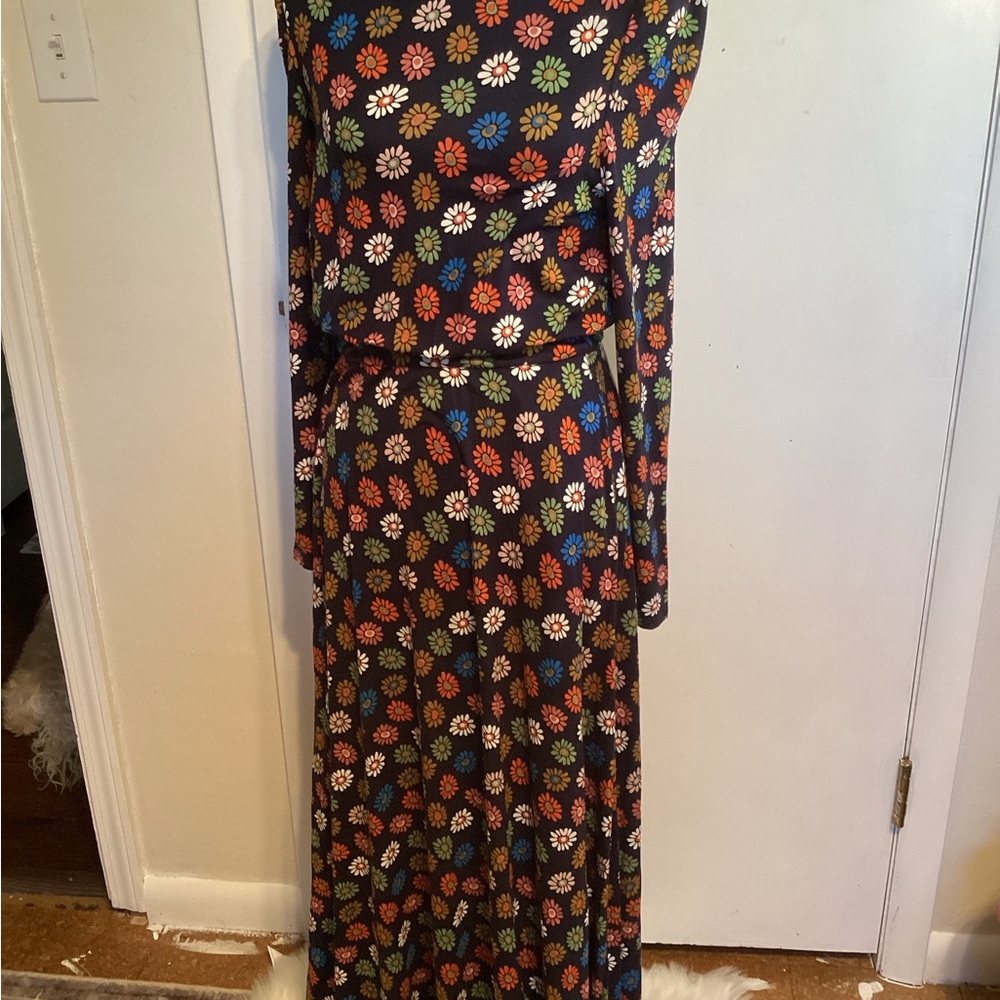 Boden Floral Long Sleeve Maxi Dress sz 6L